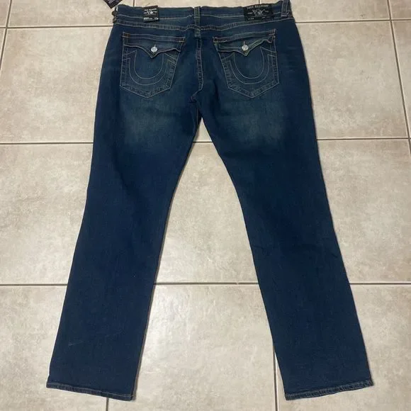 $149 NEW True Religion Ricky Flap Men's 42x32 Relaxed Straight Jeans Last Call